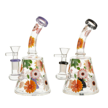 Бонг Flower Power Bubbler 1xDrum Percolator - Бонги - Бонги стеклянные - Изогнутые бонги - Магазин бонгов бонгшоп.рф